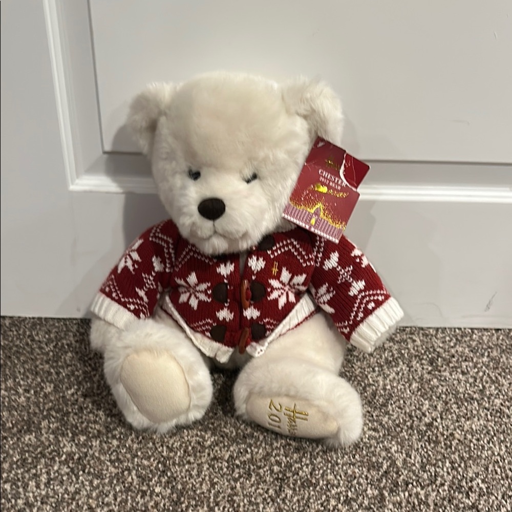 Holiday Teddy Bear with Red Sweater